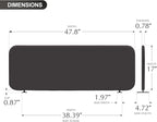 DECOLAB Desk Divider, Portable Desktop Privacy Panels Partition for Study, Home Office, Workplace, Students, Free Standing, Anti-Scratch, 48"x18", Iron