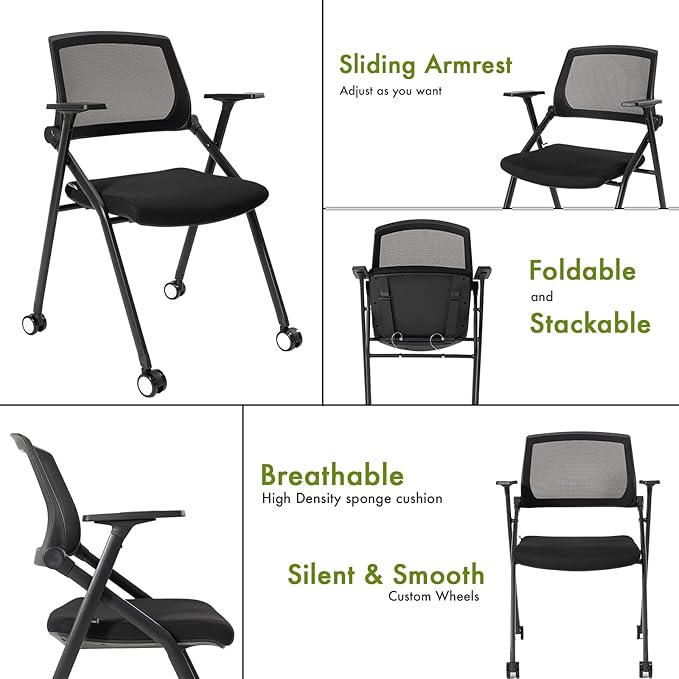 40 Pack Folding Chair Portable Nesting Commercial Seat for Events Office School Party Kitchen Dining Conference Waiting Training Room