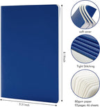 8 Pack Soft Cover Journal Bulk, Feela Notebooks College Ruled for Work, Lined Travel Journal for Women Men, Note Taking Notebook School Supplies Business Writing, 8.2” x 5.5”, A5, Navy