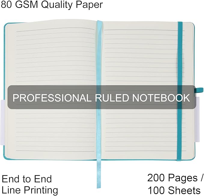 LYDTICK 20 Pack Journals for Writing College Ruled Notebooks Journal in Bulk, Hardcover Notebooks (200Pages) for Note Talking, Lined Bullet Journals for Home School Office, 5.7"x8.4", 10 Colors