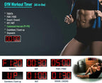 ETEBRG 17.3'' Huge Digital Wall Clock, Home Gym Interval Workout Timers, with Countdown, Stopwatch, 7-Color Light, 8-Alarms, Calendar/Temperature Display, for HIIT/Tabata/FGB/EMOM (Red)