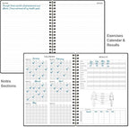 Fitness Journal for Women & Men,A5 Workout Journal/Planner Daily Exercise Log Book to Weight Loss, Gym, Muscle Gain, Bodybuilding Progress, 5.8"x8.3", Black