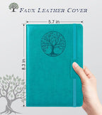 Biuwory Lined Journal Notebook for Women Men,256 Pages A5 Hardcover Leather Journals for Writing,Travel,Business,Work & School,College Ruled Notebooks for Note Taking,Diary Notepad 5.7"×8.3" (blue)