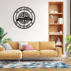Metal Name Signs Personalized, Nautical Compass GPS Coordinates Metal Sign with Last Name Date, Compass Metal Sign, Personalized Wall Decor, Personalized Wedding Gift