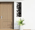 Custom Metal House Number Sign, Personalized House Number Sign, Vertical Address Sign for House, Front Door Decor, Front Porch Sign,house numbers for outside modern