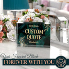Custom Acrylic Sign Personalized, Custom Desk Name Plate, 18 Styles, (5"x7"), With Gift Box, USA Made by Acryluxe. (Luxurious)