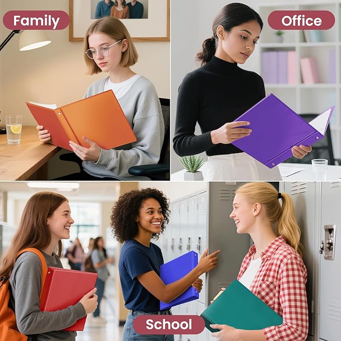 SUNEE 3 Ring Binder 1.5 Inch 1 Pack, Clear View Binder Three Ring PVC-Free (Fit 8.5x11 Inches) for School or Office Supplies, Cobalt Blue