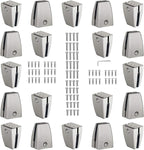 KSWLOR 20 PCS Office Desk Partition Support Bracket,Desk Divider Clamp Brackets Shelf Clip Clamp Holder Screen Clip Holders,Desk Privacy Screen Clips Clamps Sneeze Guard Bracket Support 0-1/2" Panel