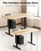 TOPSKY Dual Motor Electric Adjustable Standing Desk with CPU Holder & Power Outlet, Height-Adjustable Desk for Home Office, Workspace, and Gaming