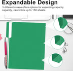 File Folder, RAZCC 100 Pack 1/3 Cut Tab File Folders Letter Size, Creen, Colored Folders with Tab Great for Organizing and Easy File Storage