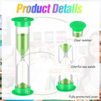 96 Pcs Back to School 5 Minute Sand Timer Bulk Colored Plastic Mini Multicolor Hourglass Stand Timer for Classroom Teacher School Home Office Time Management