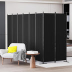 C-Hopetree 8 Panels Room Divider, 6 Ft Tall Indoor Folding Privacy Screen, Portable Partition Separator, Freestanding Separation Temporary Wall for Office, Bedroom, 160" W X 71" H, Black