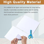Silunkia 28 Sheets Bright White Cardstock 8.5 x 11 Certificate Paper, 250gsm/92lb White Card Stock Printer Paper for DIY Cards, Wedding, Business Cards, Menus, Invitations