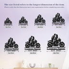 Custom Motorcycle Couple Metal Signs Personalized Biker Couple Name Sign Custom Garage Decor Motorbikes Wall Art Decor Motorcycle Sign Wedding Valentine's Day Gift for Couples