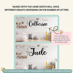 Personalized Wooden Name Sign for Nursery - Custom Name Signs for Kids Room, Personalized Nursery Name Sign - Perfect Room Decoration, Wall Name Decoration & Wedding signs, Family Name Signs (First & Middle Name - Style 2)