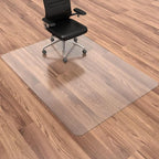 HOMEK Large Office Chair Mat for Hardwood Floor- 46" x 72" Clear Computer Desk Chair Mat for Hard Wood/Tile Floors, Easy Glide Plastic Mat for Under Office Chairs on Hardwood for Work & Home