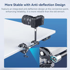 SMALLRIG Magic Arm Clamp Kit, Camera Mount Articulating Friction Arm w Super Clamp, w 1/4"-20 Screw and Thread Hole, for Camera, Light, Monitor, Webcam or Action Camera 1.5kg, for Table, Tube