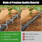 FEED GARDEN 10 Inch 50 Pack Galvanized Landscape Staples 11 Gauge Anti-Rust Garden Stakes Landscaping Fabric SOD Pins Yard Stakes for Weed Barrier Fabric