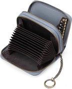 GOIACII Small Genuine Leather Wallet for Women, RFID Blocking Credit Card Holder Wallet