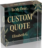 Custom Acrylic Sign Personalized, Custom Desk Name Plate, 18 Styles, (4"x4"), With Gift Box, USA Made by Acryluxe. (Luxurious)