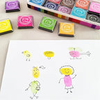 GTLZLZ Ink Pads for Kids, 20 Colors Craft Ink Pad, Washable Finger Ink Pads for Stamps, Paper, Scrapbooking, Wood Fabric