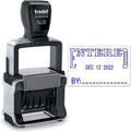 Trodat 5430 Professional Self-Inking Date Stamp with Entered - Blue Ink