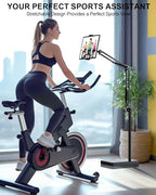 mmcrz Tablet Floor Stand with 11lb Stable Base & Desk Clamp, Adjustable Height Stretchable Arm Swivel Dual Holder, Compatible with iPhone, iPad Pro Air Mini, Galaxy Tab, Kindle, Phones (4.5''-13'')
