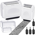 Nezyo 2 Pack Identity Protection Roller Stamp Identity Theft, Confidential, Privacy Roller Stamp Information Blocker and 4 Pack Refill Ink for ID Account Data Address Security(White)