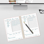 Fitness Journal for Women & Men,A5 Workout Journal/Planner Daily Exercise Log Book to Weight Loss, Gym, Muscle Gain, Bodybuilding Progress, 5.8"x8.3", Pink