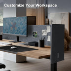 ERGO COLLECT Desk Privacy Panel,2PCS L-Shaped Clamp-On Office Desk Divider,2-in-1 Adjustable Acoustic Desktop Partition Or Under Desk Modesty Screen,for Office,Home,Felt (Grey, 47.2" x 15.7")
