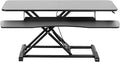 VIVO 42 inch Desk Converter, K Series, Height Adjustable Sit to Stand Riser, Dual Monitor and Laptop Workstation with Wide Keyboard Tray, Black Carbon Fiber Top, Black Frame, DESK-V042KR