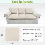Couch Arm Covers, Sofa Arm Covers, Waterproof Armrest Cover for Sofa, Armchair, Loveseat, Non-Slip Recliner Arm Cover, Headrest Covers, Arm Chair Covers Set of 2 (Beige, 26"×26")