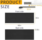HolyMaji 48" Under Desk Privacy Panel Self-Adhesive Modesty Panel 600D Heavy Duty Desk Skirt Privacy Divider for Office Home or Standing Workstation Concealer Shield