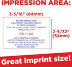 Mark 2000 54110 Professional Self Inking Date Stamp with Custom Text - Up to 12 Lines of Text