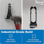 ICC 1.25” Plastic Cable Management Ring, Vertical, Rack or Wall Mount, Pack of 1 – Cable Organizer for Structured Wiring and Data Center Racks
