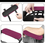MOSISO Chair Armrest Pads (2 Pack), Memory Foam Home/Office Chair Arm Rest Covers Comfy Computer Gaming Elbow Cushion Removable Washable Elbow Support Forearm Pressure Relief, Wine Red