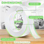 Nano Double-Sided Clear Adhesive (16.5f) Tape mounting Tape for Picture Hanging Water Proof Suitable for Rugs Washable Removeable tracelss multiuse Office and Out Door use Cinta adhesiva Doble cara