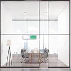 Do Not Disturb/Welcome Door Sign, Sliding Privacy Indicator for Home Office Restroom Conference Hotel Hospital, 7x2 Inch Slider Door Sign (Silver）