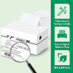 METRONIC Thermal Labels 4x6 200 Labels Fanfold Direct Shipping Label with Perforated and Strong Adhesive Mailing Stickers Paper Thermal Printer Sticker for Most Printer Shipping Supplies
