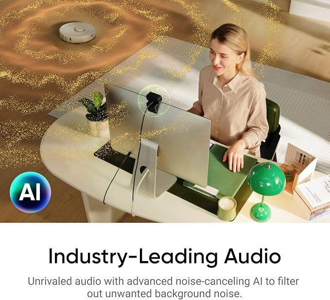 Insta360 Link 2C Tripod Bundle - 4K Webcam for PC/Mac, 1/2" Sensor, Auto Framing, HDR, AI Noise-Canceling Mic, Gesture Control for Streaming, Video Calls, Gaming, Works with Zoom, Teams, Twitch & More