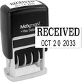 MaxMark Self-Inking Rubber Date Office Stamp with Received Phrase & Date - Black Ink (Max Dater II), 12-Year Band