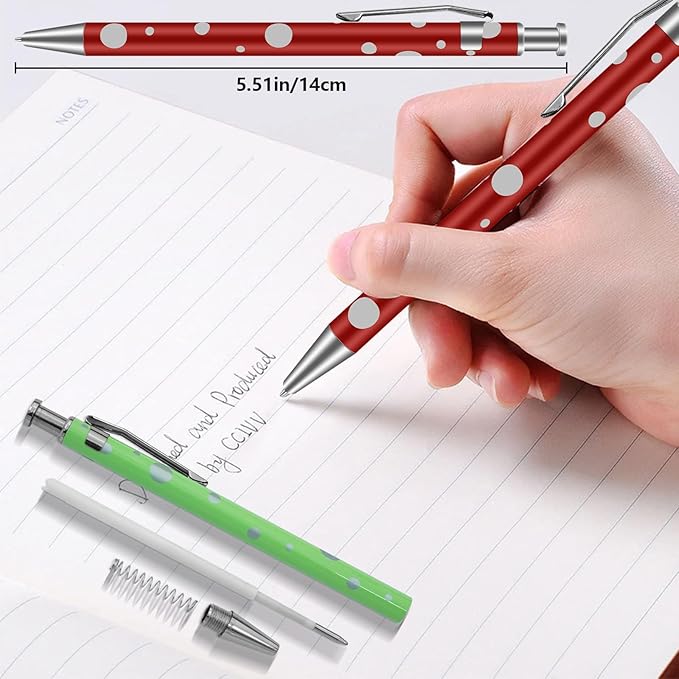 Retractable Ballpoint Pens, Assorted Colors, Men Women Retractable Pens,1.0 mm Black Ink (24)