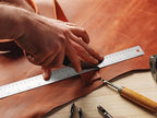 Metal Ruler with Cork Backing, 6+12+18 Inch Stainless Steel Rulers 6 Inch 12 Inch 18 inch Metal Ruler - Imperial and Metric - Non-Slip Prevent Ink Leakage - for School Office Engineering Tools