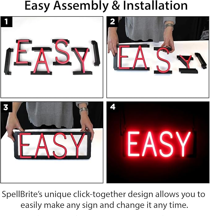 SpellBrite LOBBY Sign | Directional Sign with Neon Look, Green LED Light Source | 20.4" x 6.3"