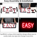 SpellBrite KITCHEN Sign | Directional Sign with Neon Look, Green LED Light Source | 25.1" x 6.3"