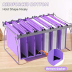 Nordun Extra Capacity Plastic Hanging File Folder Letter Size,12 Pack Reinforced Hang Folders with Heavy Duty 2 Inch Expansion,Durable Hanging Organizer Designed for Bulky Files, Medical Charts