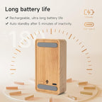 Digital Hourglass Timer, Rechargeable Magnetic Visual Timer with Large LED Display, Adjustable Volume for Classroom, Cooking, Fitness, Baking, Kids Learning & Teaching (Wood Grain Design)