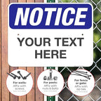 Custom Notice Sign, OSHA Sign, 18x24 Inches, Rust Free .063 Aluminum, Fade Resistant, Indoor/Outdoor Use, Made in USA