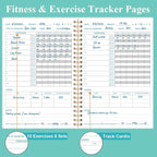 Fitness Journal for Women & Men - A5 Workout Journal/Planner Daily Exercise Log Book to Weight Loss, Gym, Muscle Gain, Bodybuilding Progress - Daily Personal Health & Wellness Tracker, Spiral-Bound,