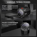 Digital Pomodoro Timer,Frosted Metal Productivity Cube Timer,1.8 In LED Digital Large Screen and Auto-rotating Display,1/3/5/10/25/30/60min & Custom Time, Silent & Alarm,for Office, Study, Work(Black)